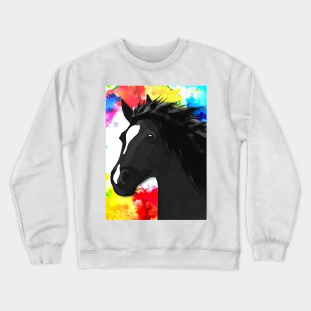 Horse Lovers Galloping Horse Crewneck Sweatshirt by KC Morcom aka KCM Gems n Bling aka KCM Inspirations